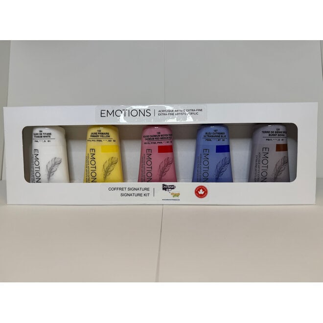 Emotions Professional Acrylic Set - 5 Primary Colours - 75ml