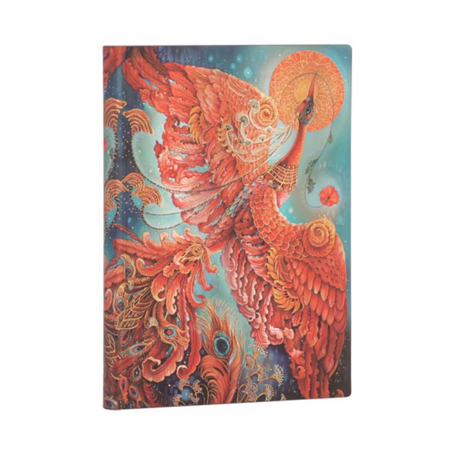 Paperblanks Softcover Flexi Journal - Birds of Happiness: Firebird - Midi, Unlined