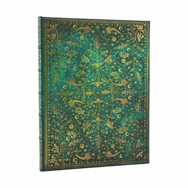 Paperblanks Hardcover Journal - Nature's Grace: Emerald Flower - Ultra, Unlined