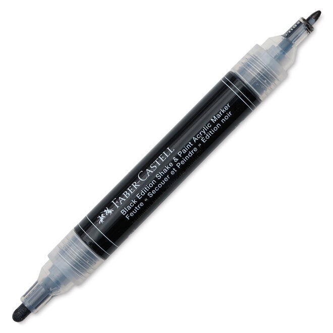 Faber Castell Double Ended Acrylic Marker - Black - 3mm and 1mm