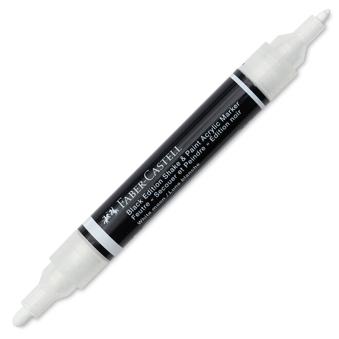 Faber Castell Double Ended Acrylic Marker - White - 3mm and 1mm