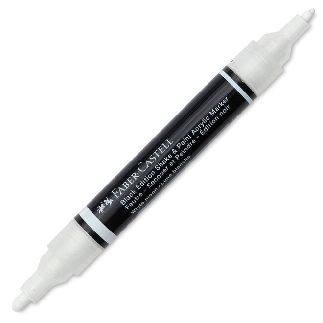 Faber Castell Double Ended Acrylic Marker - White - 3mm and 1mm