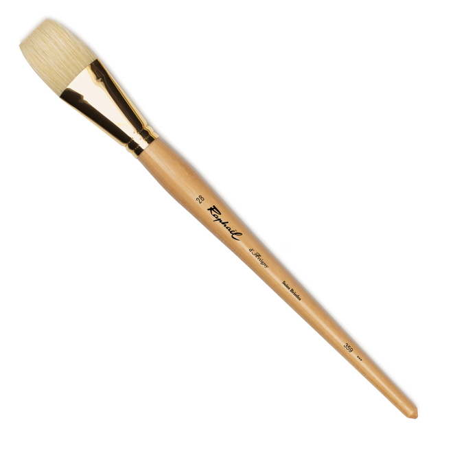 Raphael d’Artigny: Natural Fine White Hog Oil Brush - Flat 28
