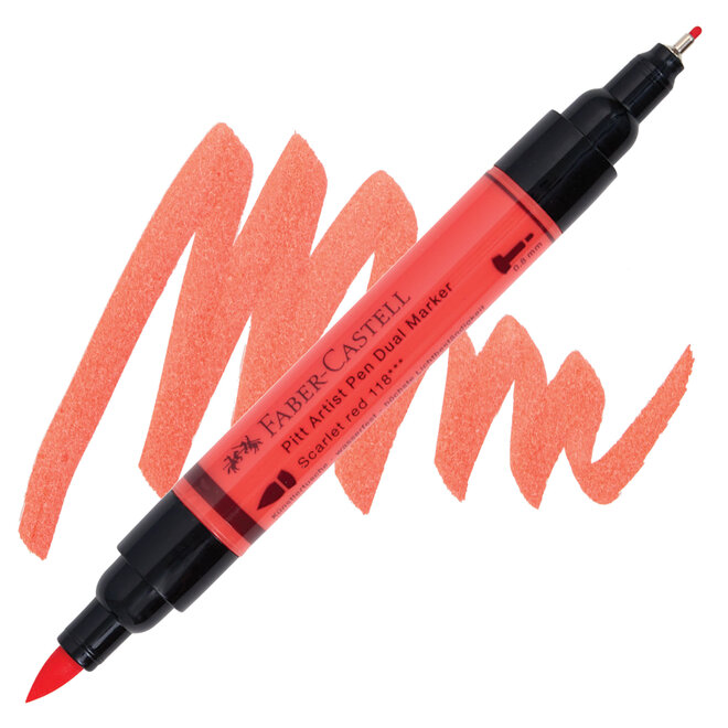 Faber Castell Pitt Artist Pen 118 Dual Marker Scarlet Red