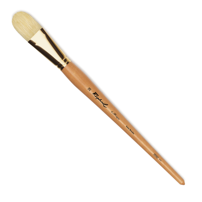 Raphael d’Artigny: Natural Fine White Hog Oil Brush - Filbert 26