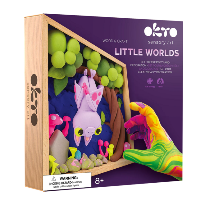 Okto Sensory Art - Wood & Craft: Little Worlds - Bat