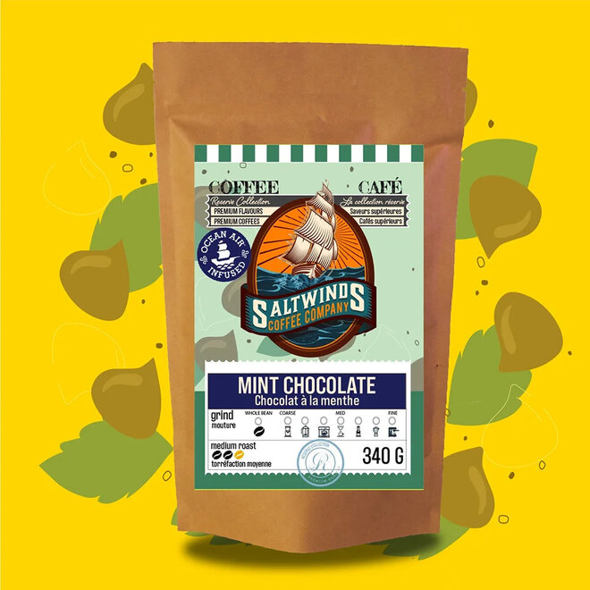 Saltwinds Coffee Company: 340g - Mint Chocolate - Med, Ground