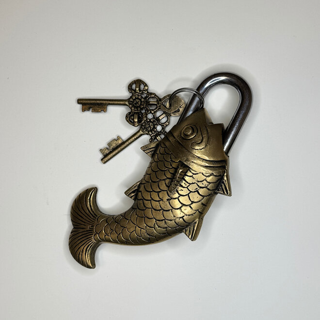 Brass Lock - Fish