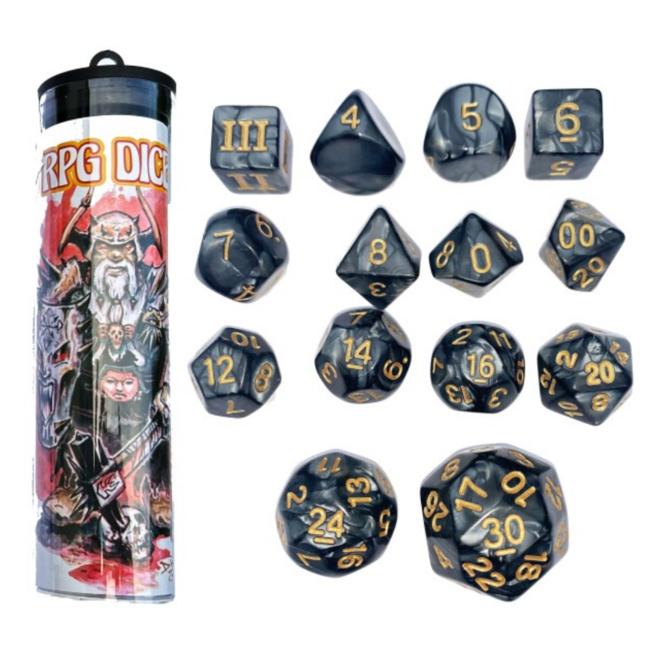 Dungeon Crawl Classics RPG Dice Set, 14pc - Mighty Dice of Arms