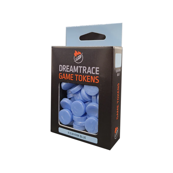 Dreamtrace Game Tokens, 40pk - Icewyrm Blue