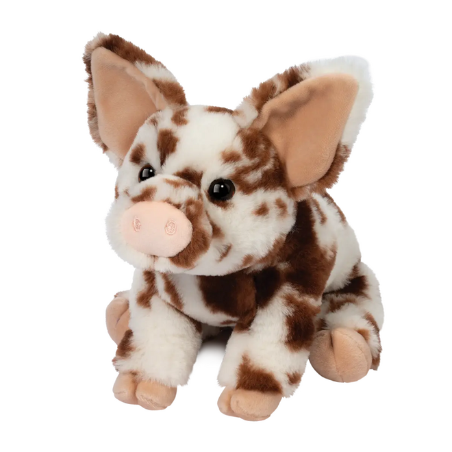 Douglas Cuddle Toy Plush - Sandie Brown Spotted Pig, Soft