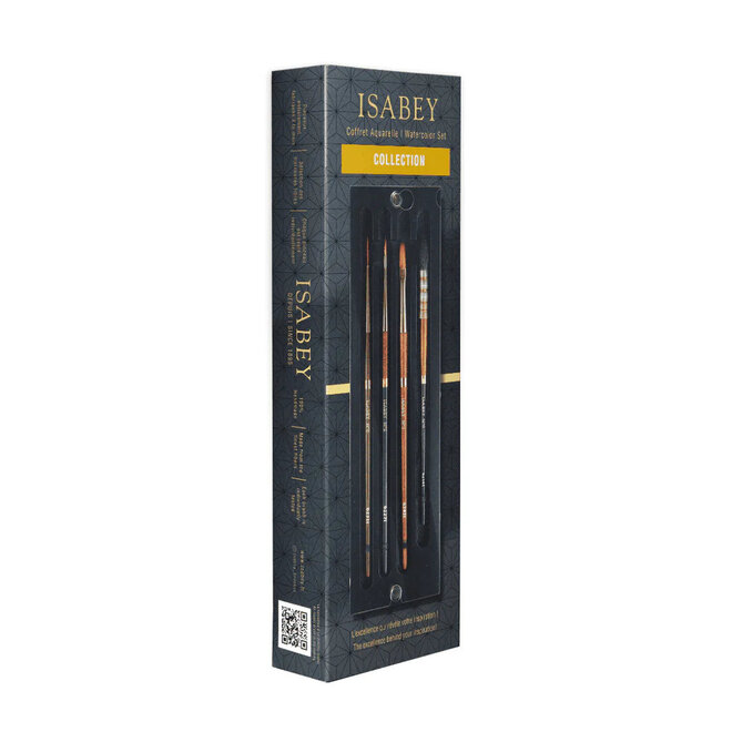 Isabey Isabey Watercolour Assorted Collection Brush Set in Black Wooden Box