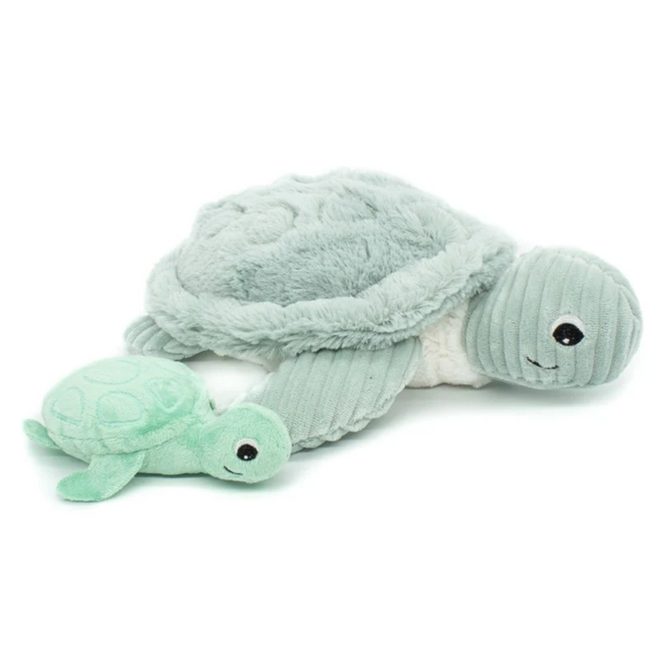 Les Ptipotos: Mom & Baby Plush - Sauvenou the Turtle, Mint