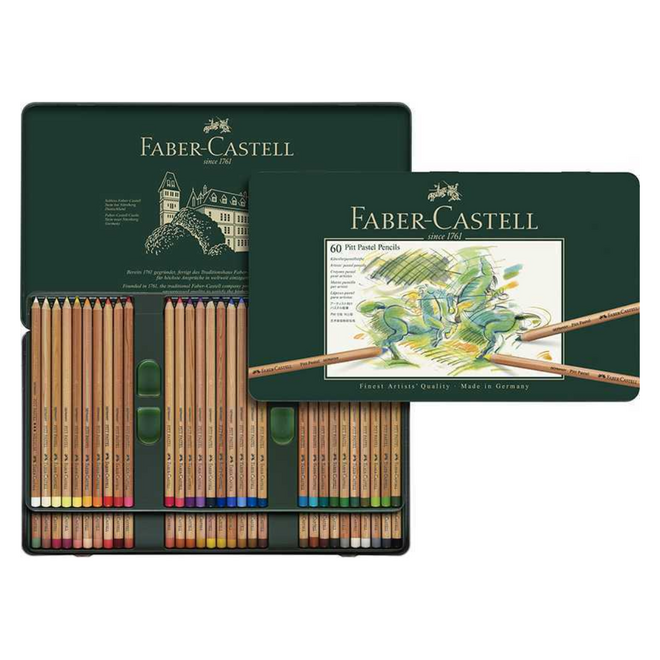 Faber Castell Pitt Pastel Pencil Tin 60 Colour