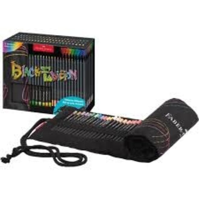 Faber Castell Black Edition - 72 Colour Pencils Set With Roll Up Case