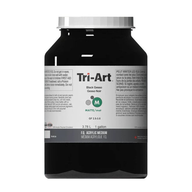 Tri-Art Mediums: Black Gesso 3.78L