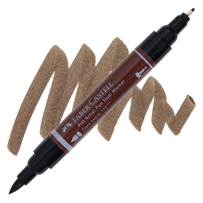 Faber Castell Pitt Artist Pen 175 Dual Marker Dark Sepia