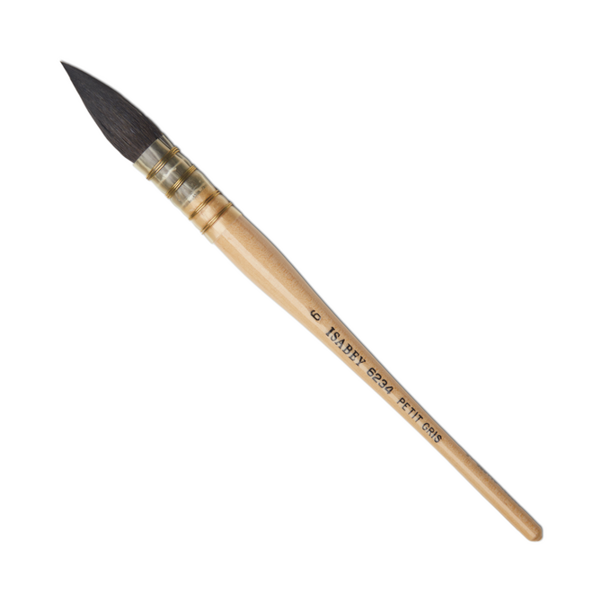 Isabey Series 6234: Pure Squirrel Lavis Watercolour Brush - Pointed Quill Mop 6