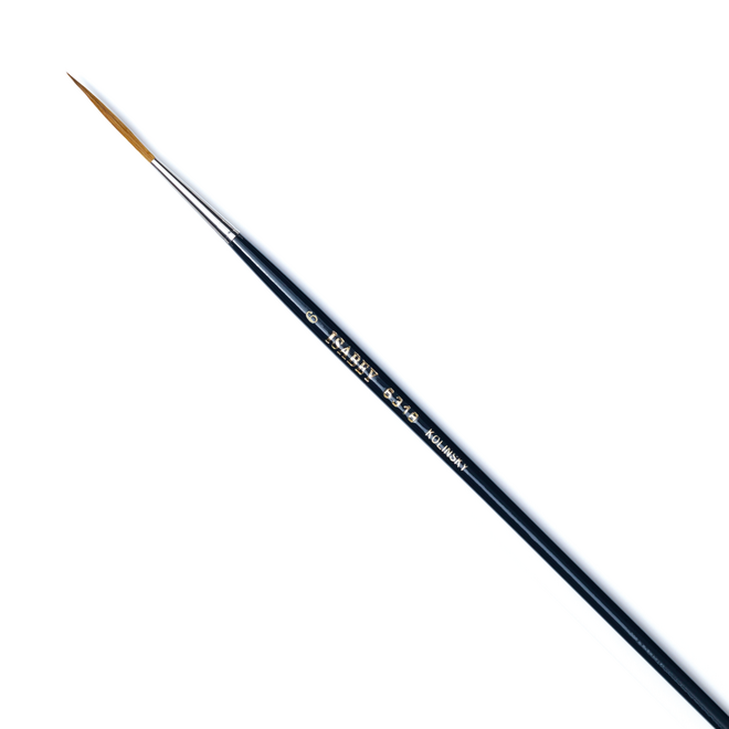 Isabey Series 6318: Pure Kolinsky Sable Brush - Long Point Lettering 6