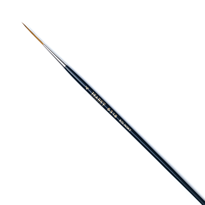 Isabey Series 6318: Pure Kolinsky Sable Brush - Long Point Lettering 4