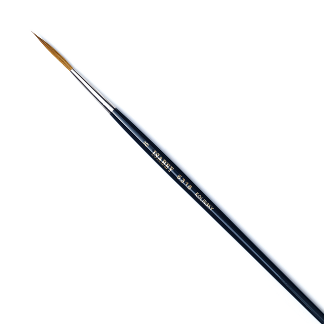 Isabey Series 6318: Pure Kolinsky Sable Brush - Long Point Lettering 8