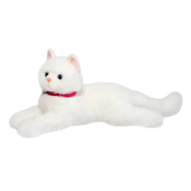 Douglas Cuddle Toy Plush - Alba White Cat, DLux