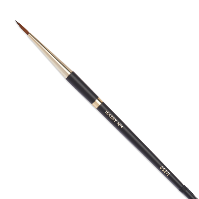 Isabey Isagold Series 6572i: Synthetic Kolinsky Watercolour Brush - Round 4
