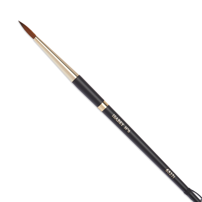 Isabey Isagold Series 6572i: Synthetic Kolinsky Watercolour Brush - Round 6