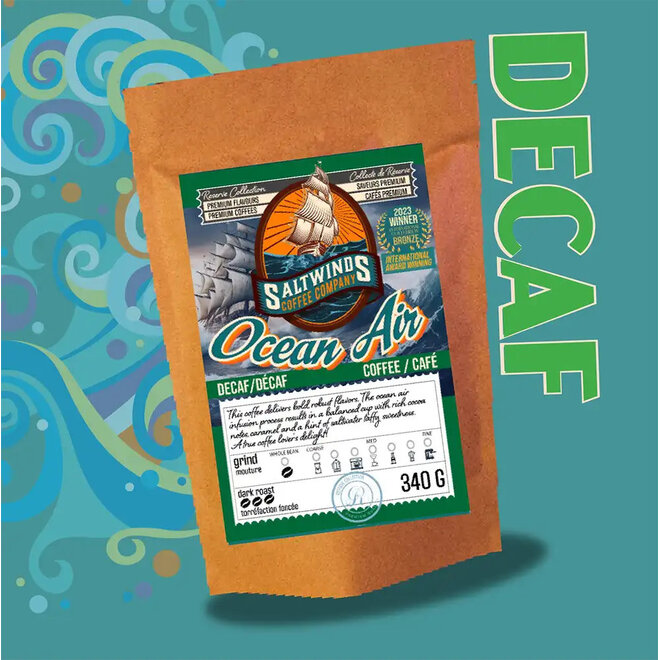 Saltwinds Coffee Company: 340g - Ocean Air - Decaf, Ground