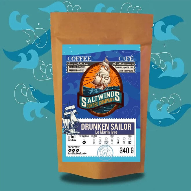 Saltwinds Coffee Company: 100g Sampler Pack - Drunken Sailor - Dark, Whole Bean