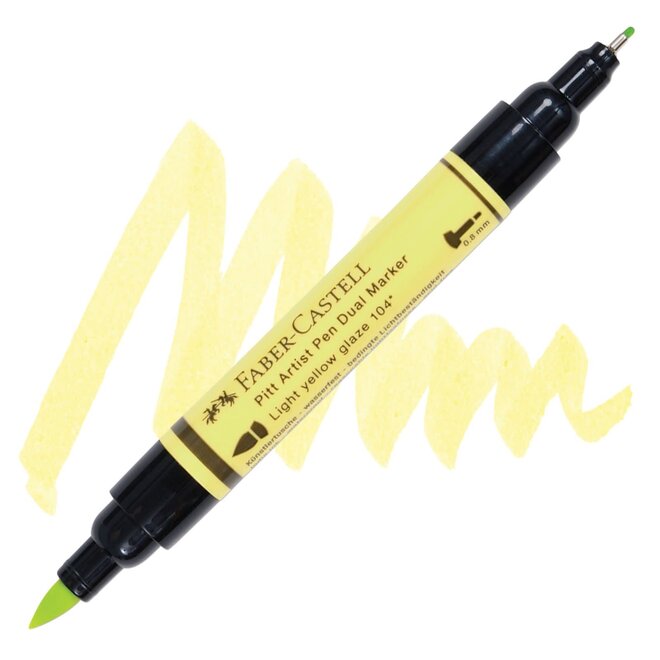 Faber Castell Pitt Artist Pen 104 Dual Marker Light Yellow Glaze