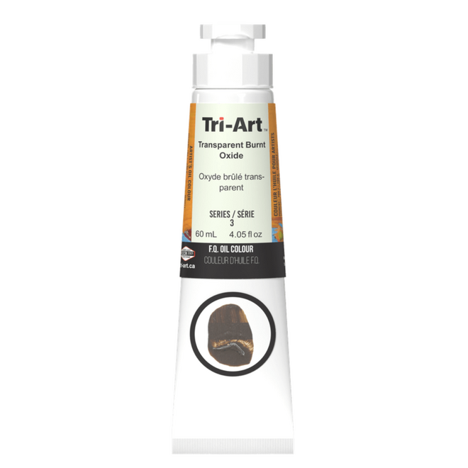 Tri-Art Oil Colours: Series 3 - Transparent Burnt Oxide, 60ml Tube