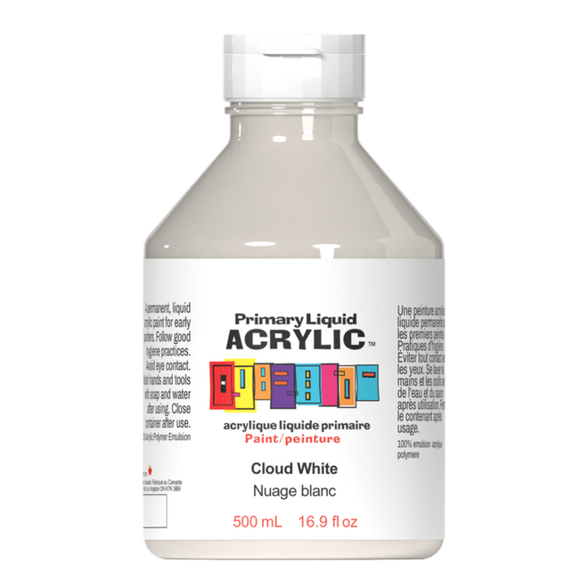 Primary Liquid Acrylic: Cloud White - 500mL