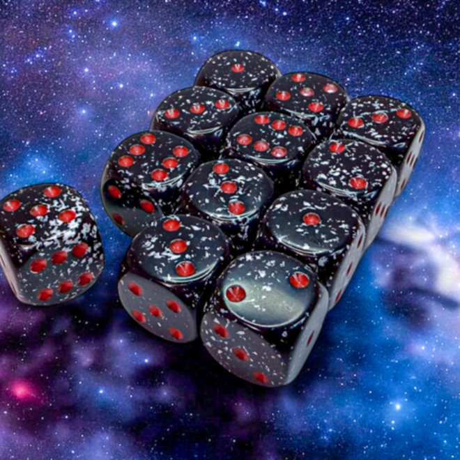 Chessex 16mm D6 Dice Set, 12pk - Speckled: Space