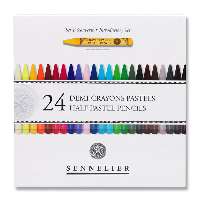 Sennelier Pastel Pencils - Introductory Set of 24 Half Pencils