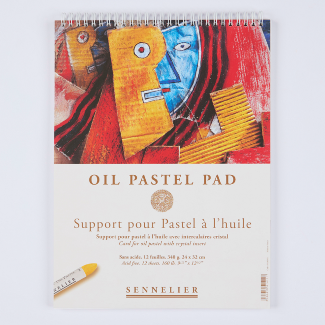 Sennelier Oil Pastel Pad 160lbs, 340g - 24cmx32cm (9.5"X12.5") - 12 Sheets