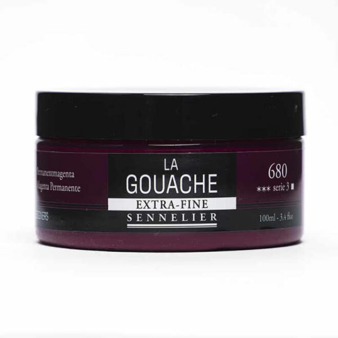 Sennelier Extra-Fine Artist La Gouache 100ml - 680 - Permanent Magenta