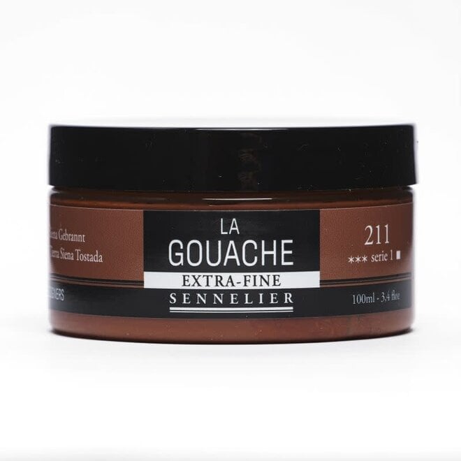 Sennelier Extra-Fine Artist La Gouache 100ml - 211 - Burnt Sienna