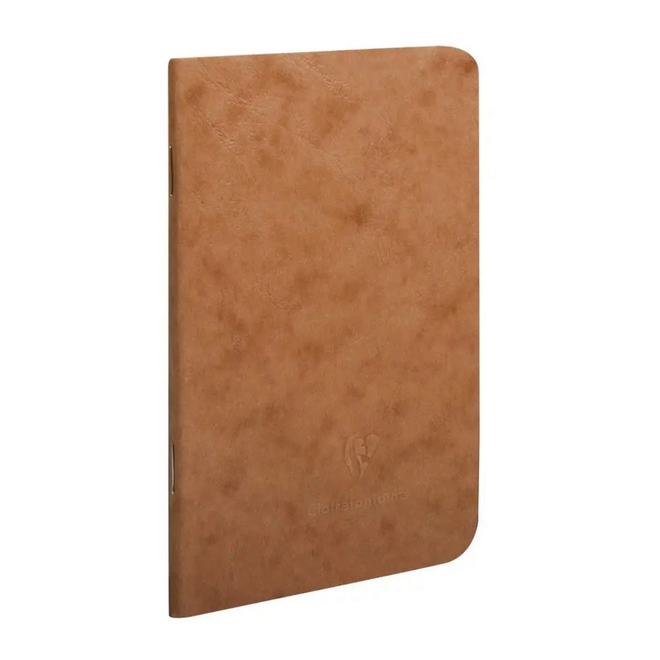 Clairefontaine AgeBag Notebook - 96 Page, Lined, 3.5x5.5" - Brown