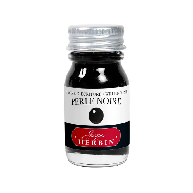 J. Herbin Fountain Pen Ink - 10ml Perle Noire / Black Pearl