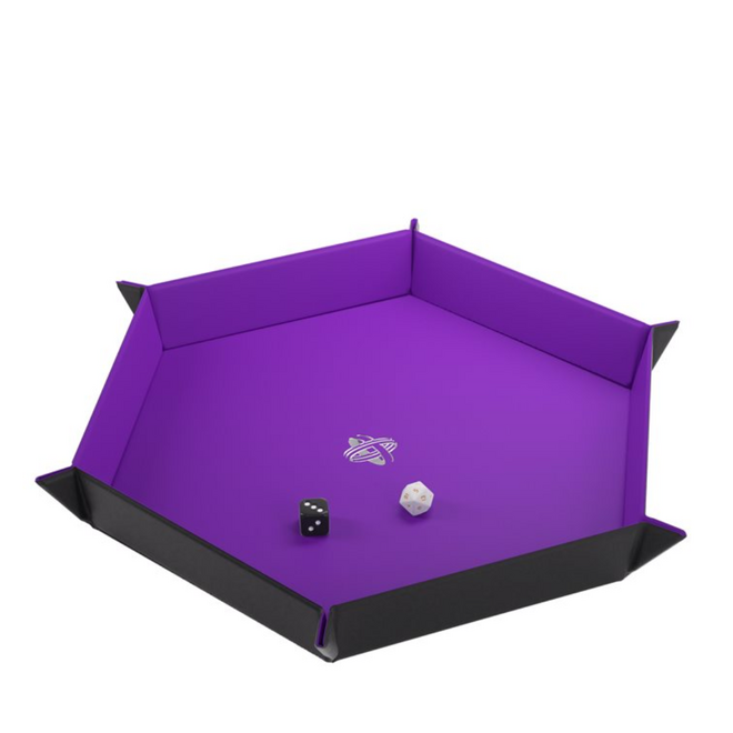 Gamegenic: Magnetic Dice Tray - Hexagonal: Black/Purple