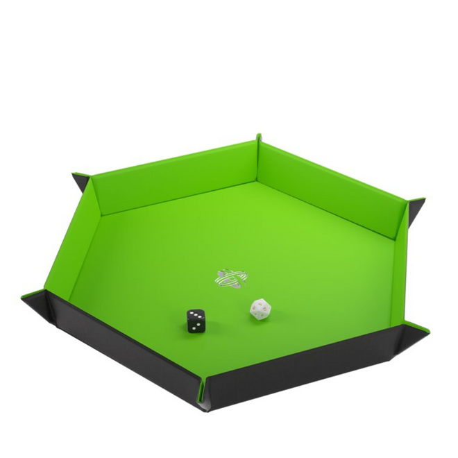 Gamegenic: Magnetic Dice Tray - Hexagonal: Black/Green