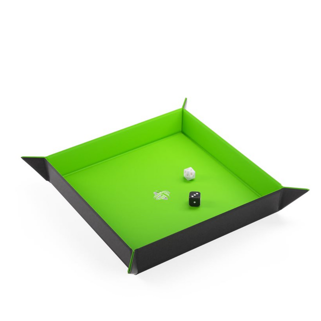 Gamegenic: Magnetic Dice Tray - Square: Black/Green