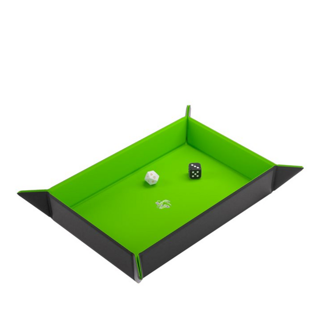 Gamegenic: Magnetic Dice Tray - Rectangular: Black/Green