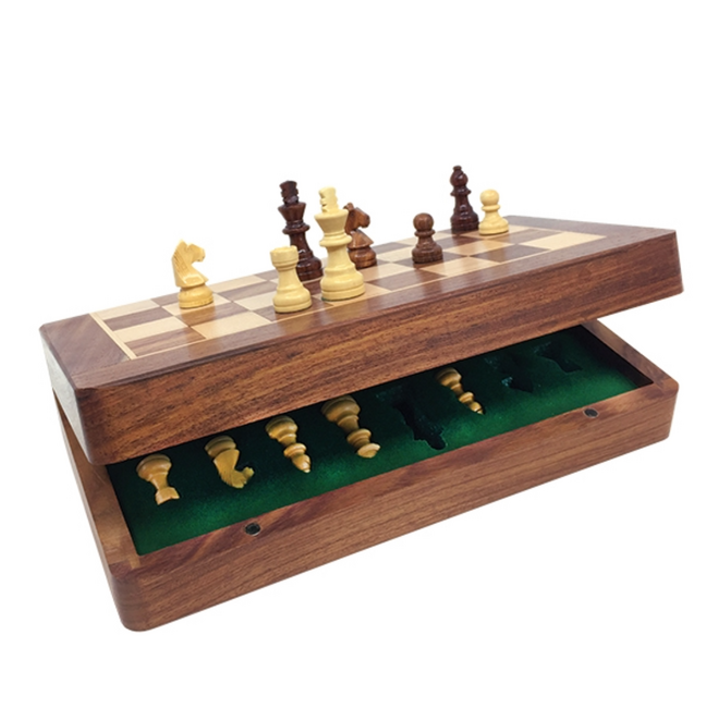 Piatnik Wooden Folding Chess Set  18cm