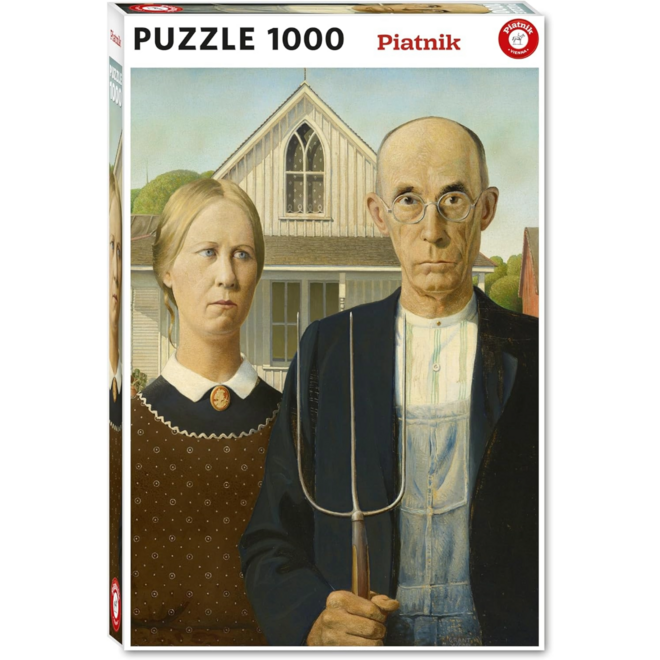 Piatnik 1000pc Puzzle - Grant Wood: American Gothic, 1930