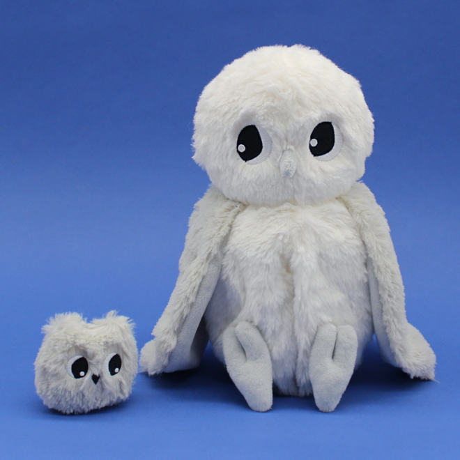 Les Ptipotos: Mom & Baby Plush - Coucou the Polar Owl