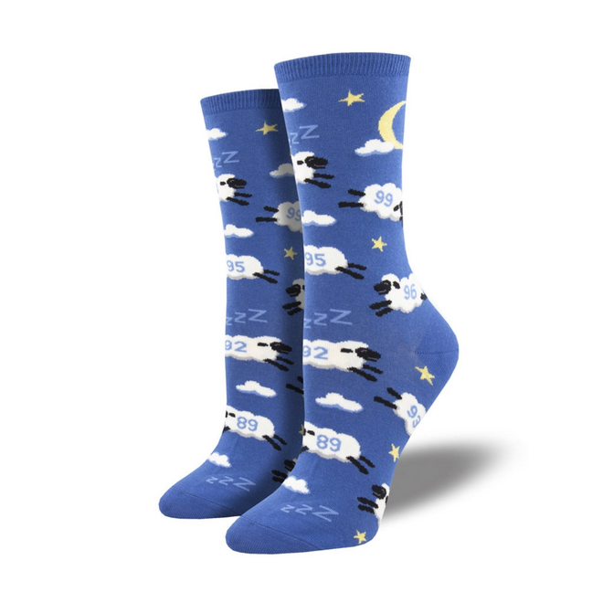 Socksmith Socks - Counting Sheep, Blue - Size S/M