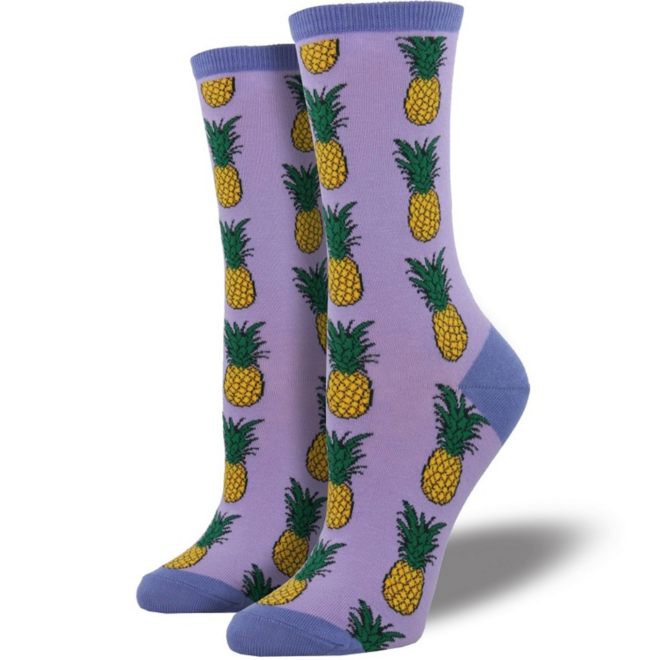 Socksmith Socks - Pineapple, Lavender - Size S/M