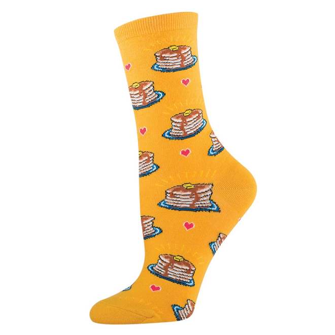 Socksmith Socks - Pancakes, Gold - Size S/M